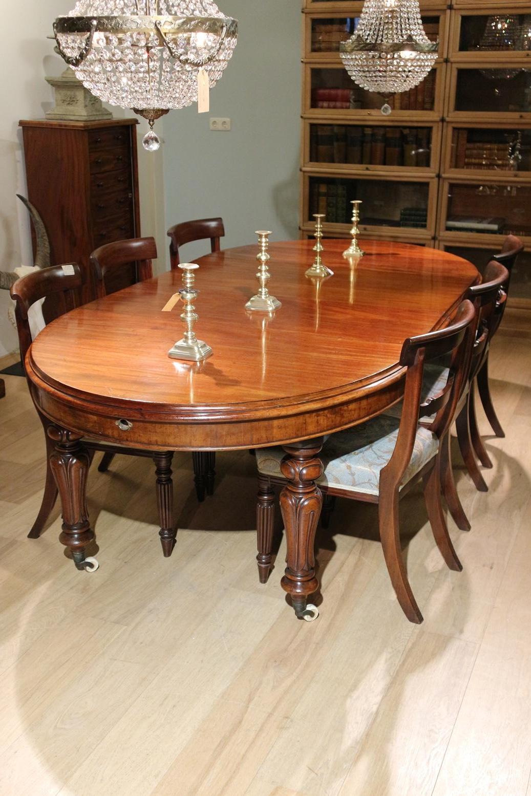19th Century Victorian Oval Dining Table 12