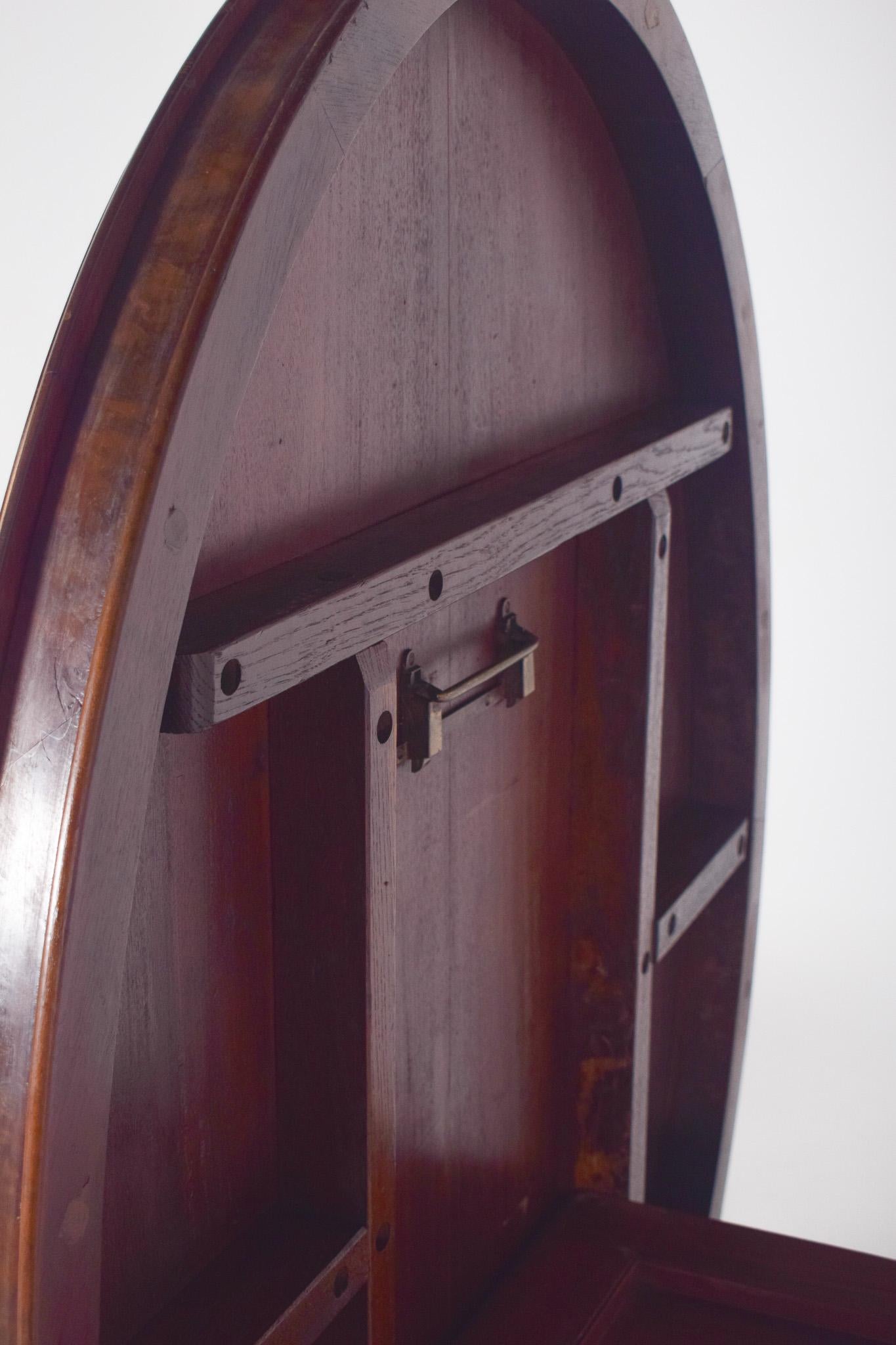 Mesa Victoriana Ovalada de Nogal del Siglo XIX con Tapa Basculante en venta 6