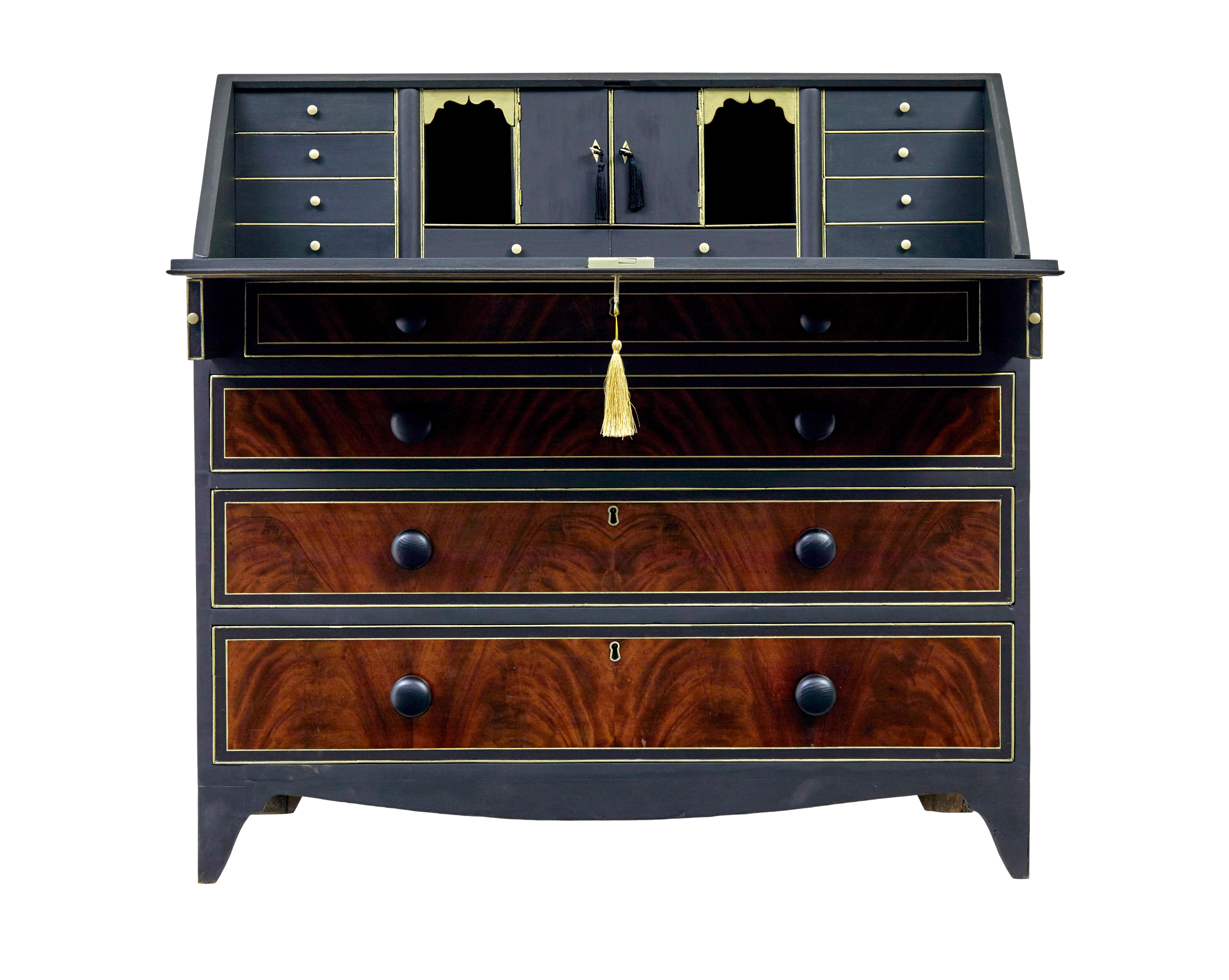 Victorien Bureau victorien peint du 19e siècle en vente