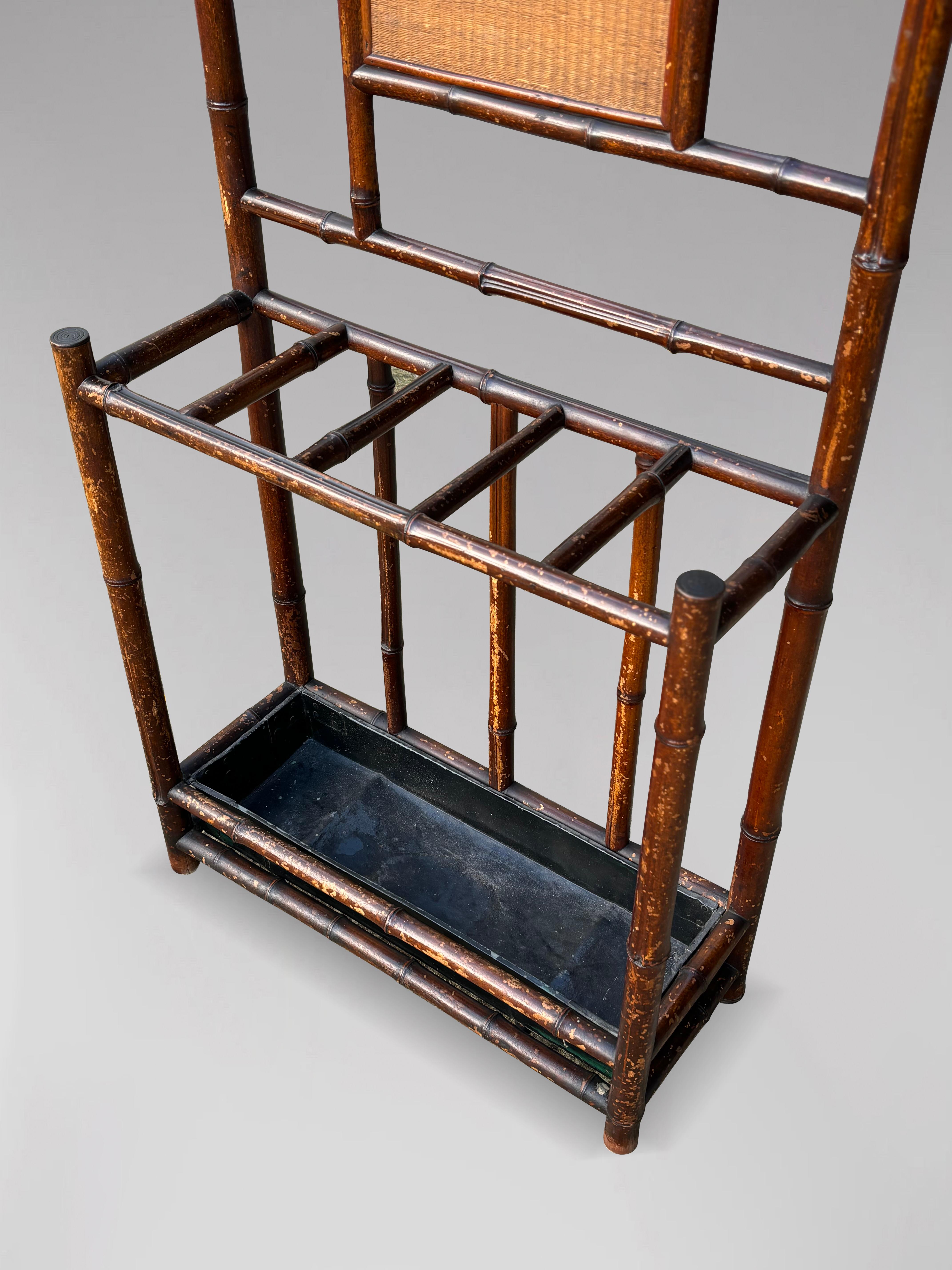 19th Century Victorian Period Bamboo Hall Stand For Sale 1
