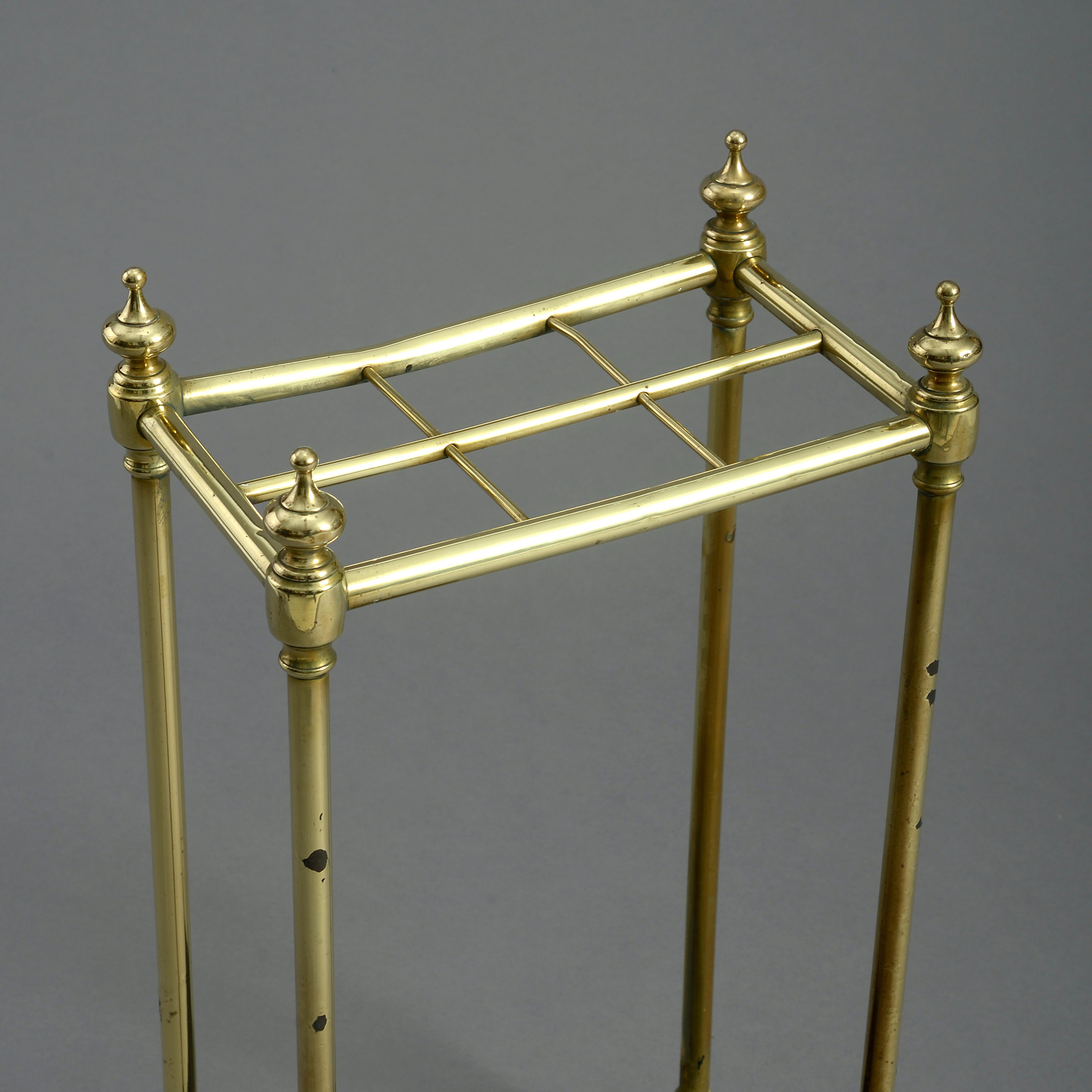 English 19th Century Victorian Period Brass Stick or Umbrella Stand