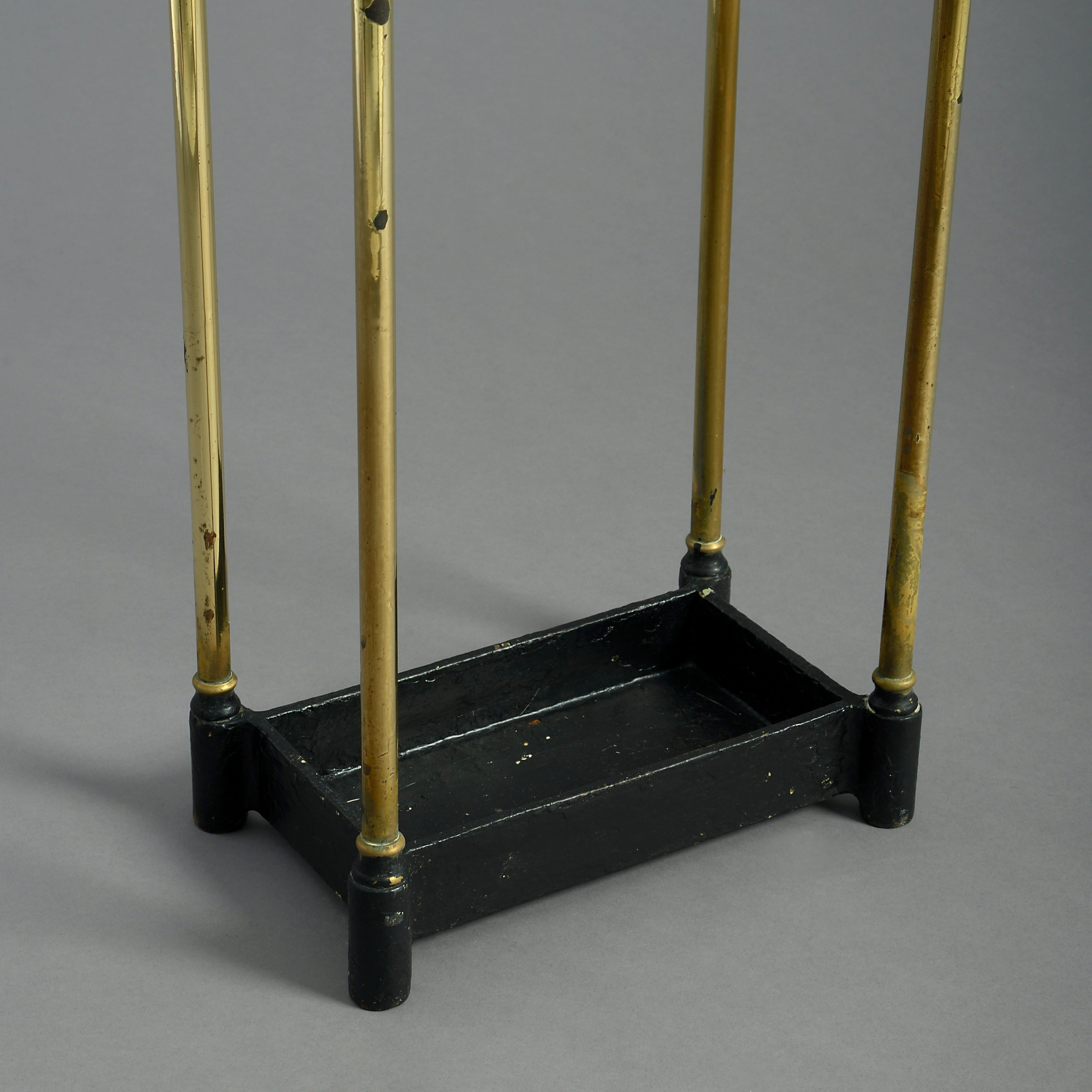 Cast 19th Century Victorian Period Brass Stick or Umbrella Stand