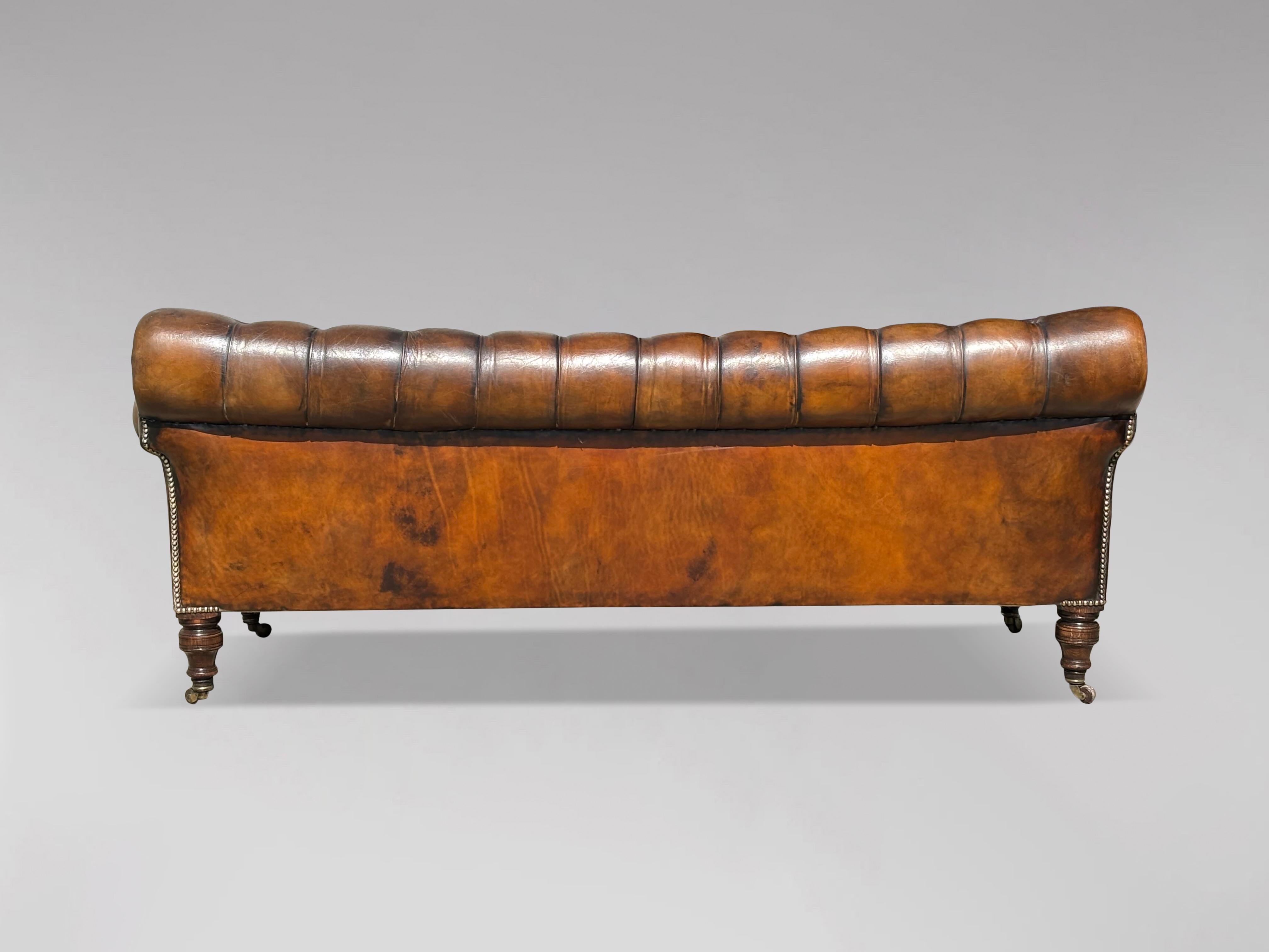 19th Century, Victorian Period Leather Chesterfield 1