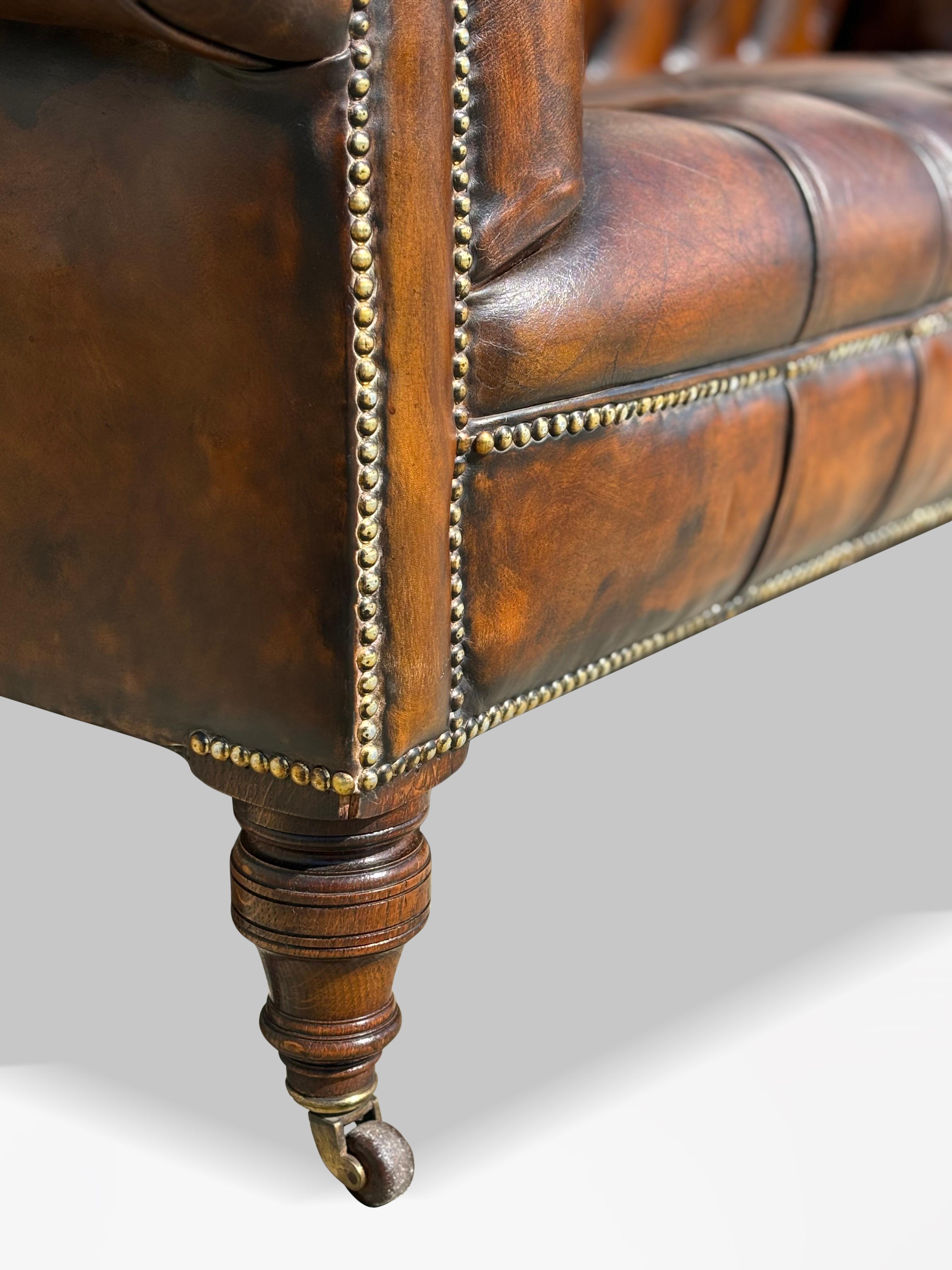 19th Century, Victorian Period Leather Chesterfield 3