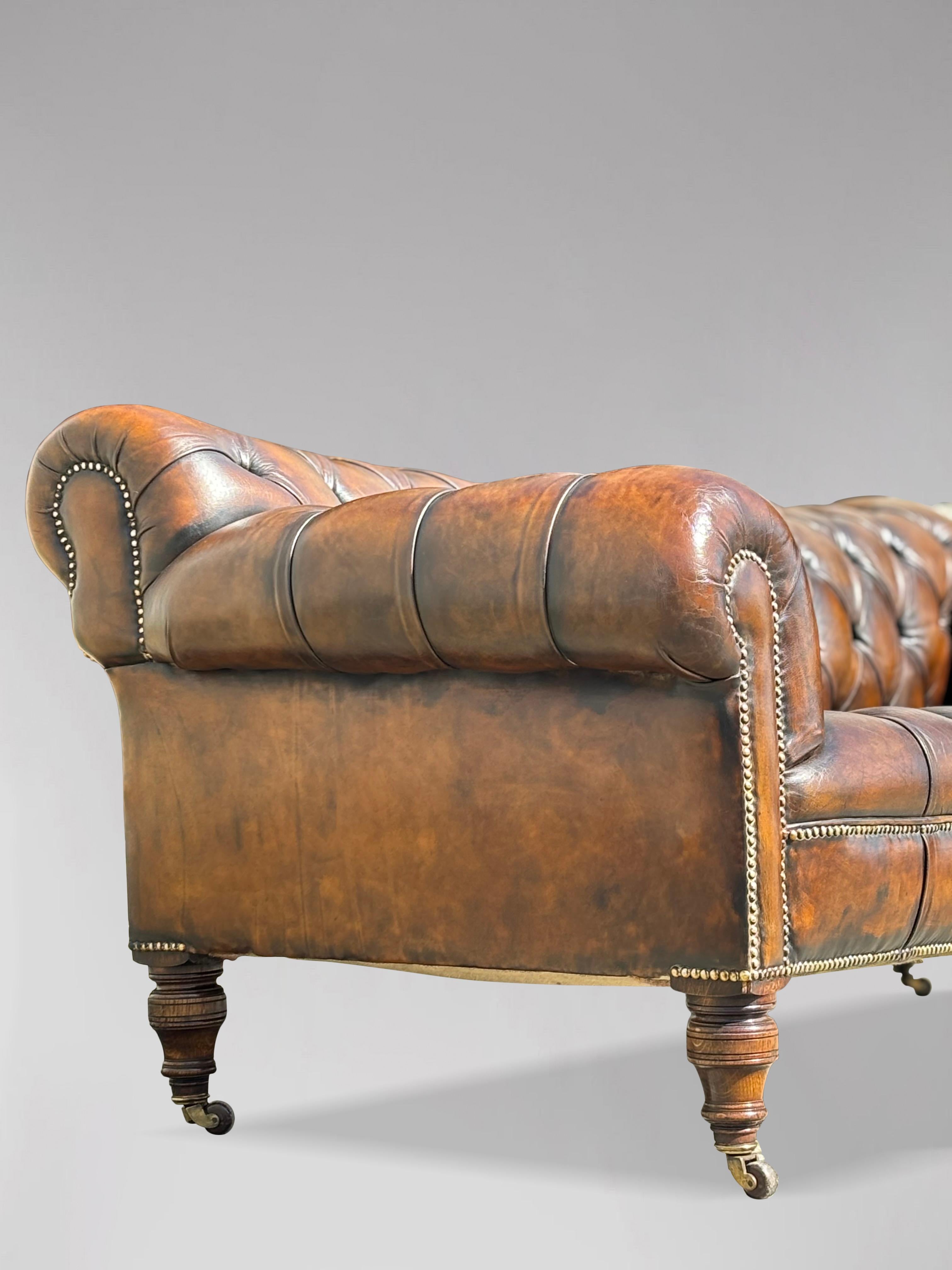19th Century, Victorian Period Leather Chesterfield 4