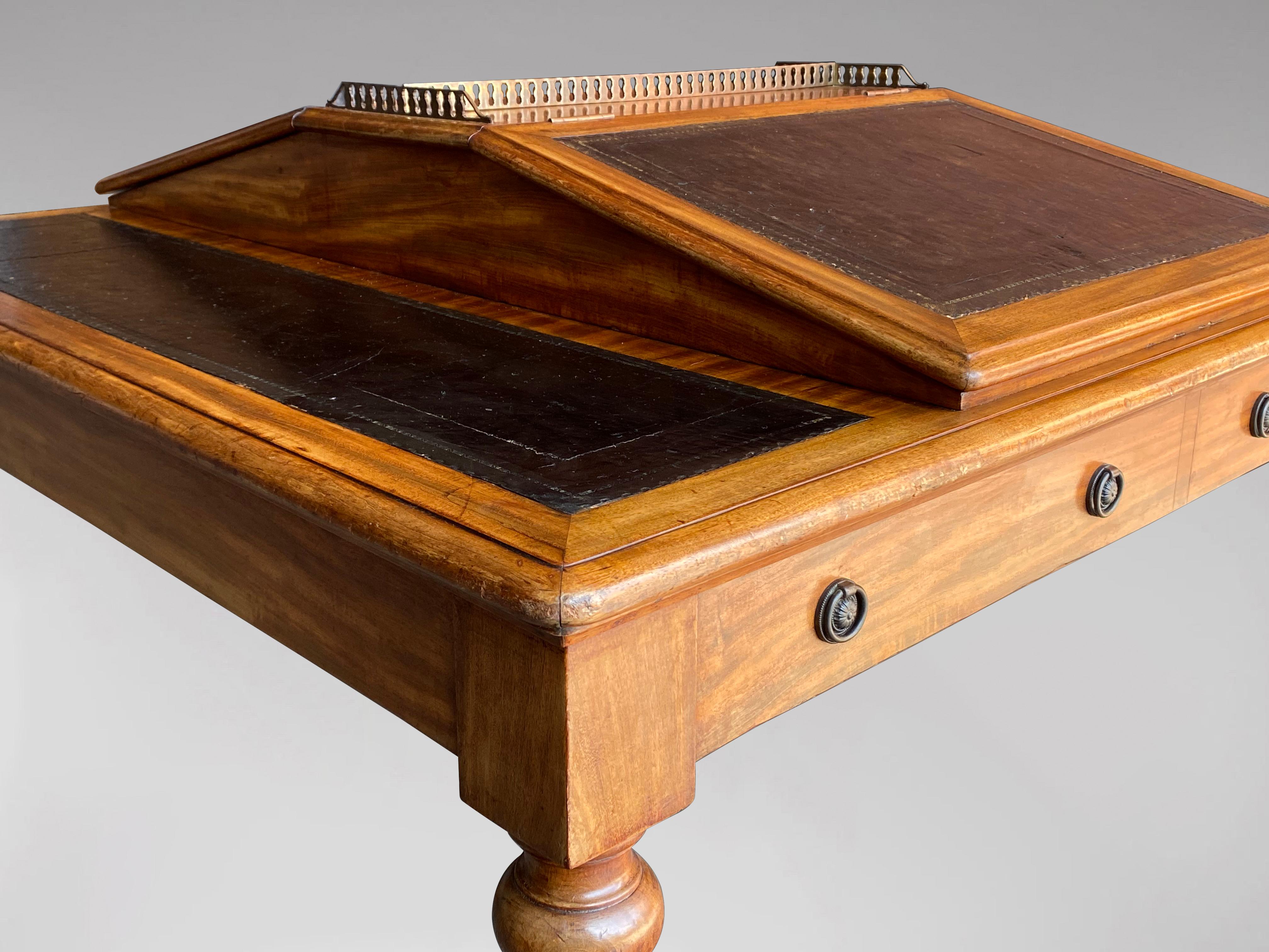 Hand-Crafted 19th Century Victorian Period Partner's Writing Table For Sale
