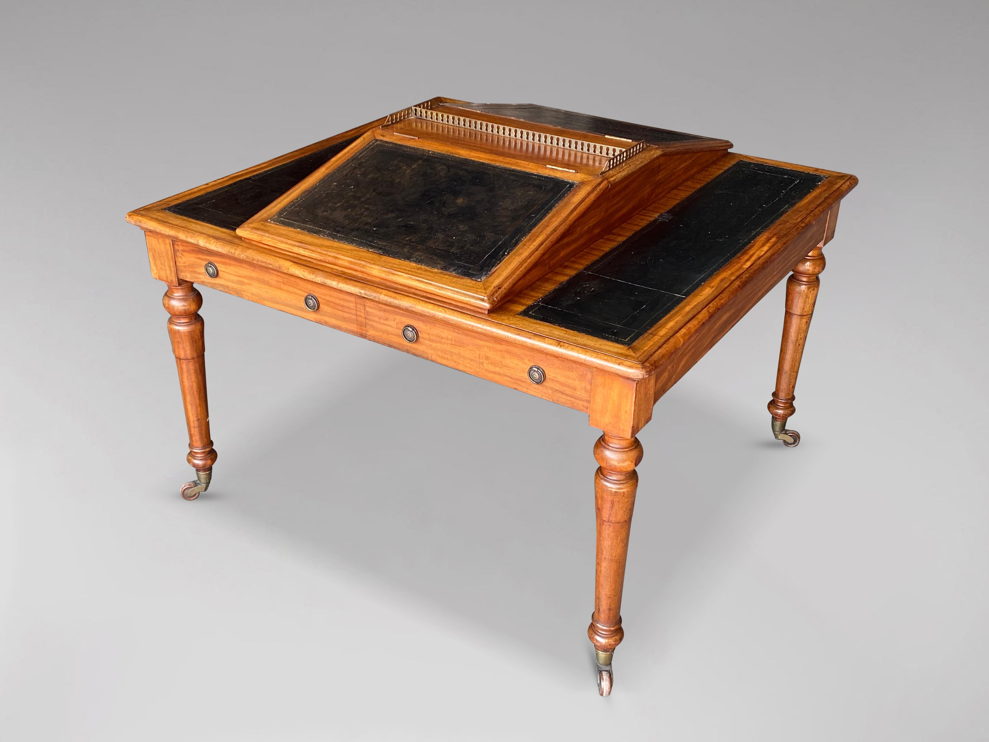19th Century Victorian Period Partner's Writing Table For Sale 1