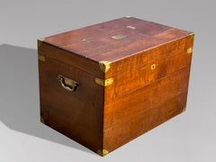 19th Century Victorian Period Oak & Brass Bound travelling Trunk