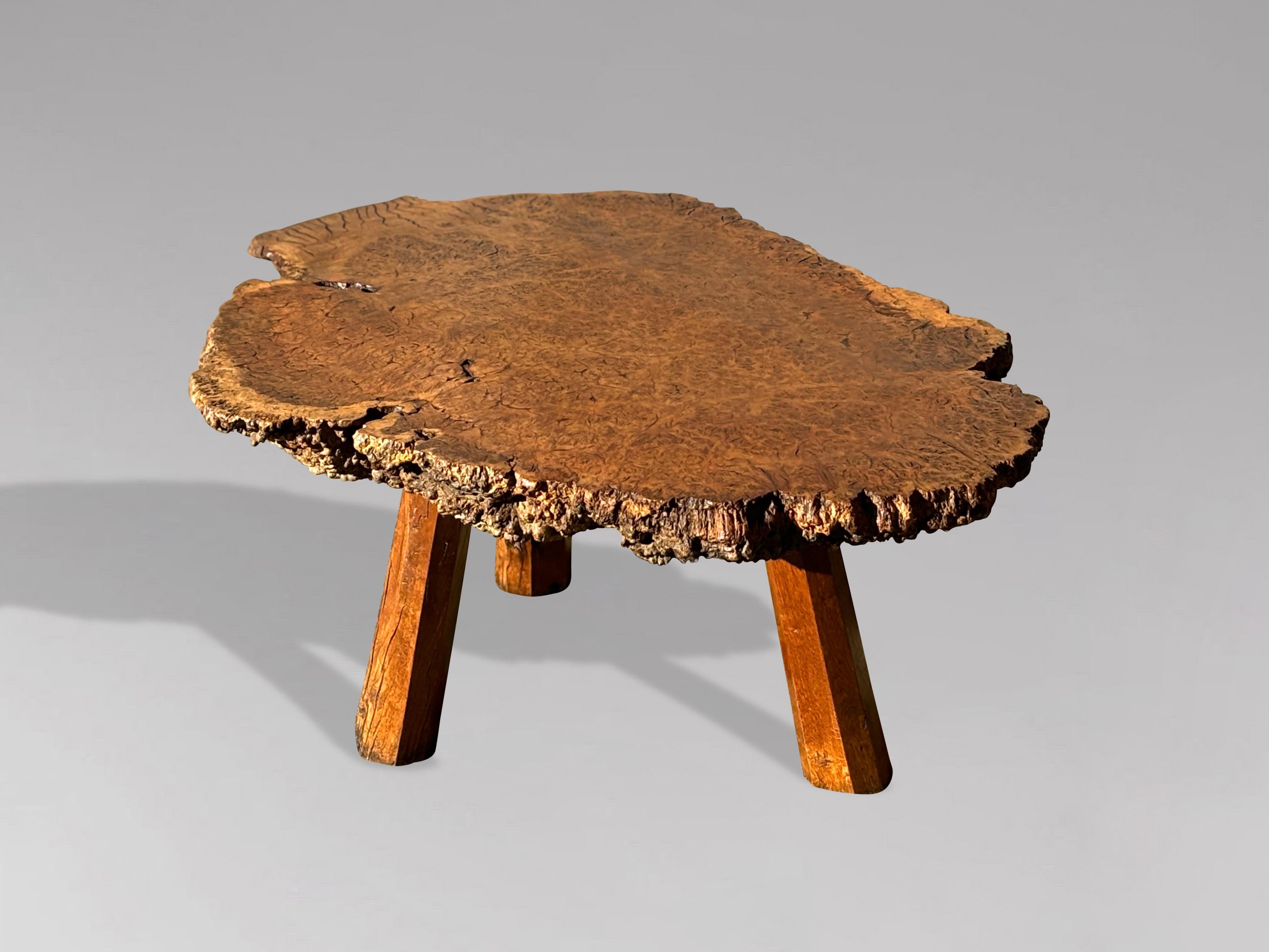 British 19th Century Victorian Period Pollard Oak Chunky Coffee Table For Sale