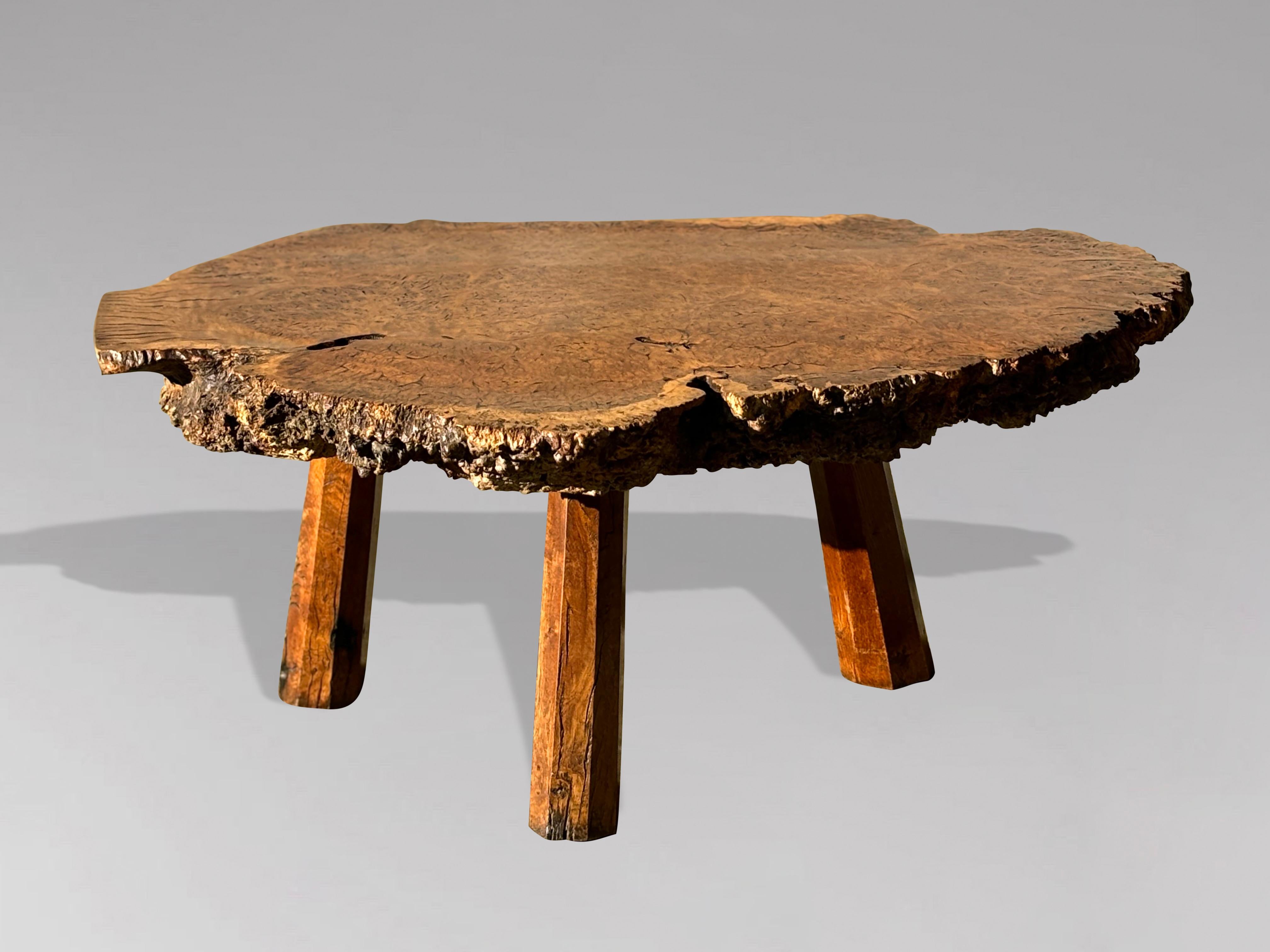 19th Century Victorian Period Pollard Oak Chunky Coffee Table For Sale 4