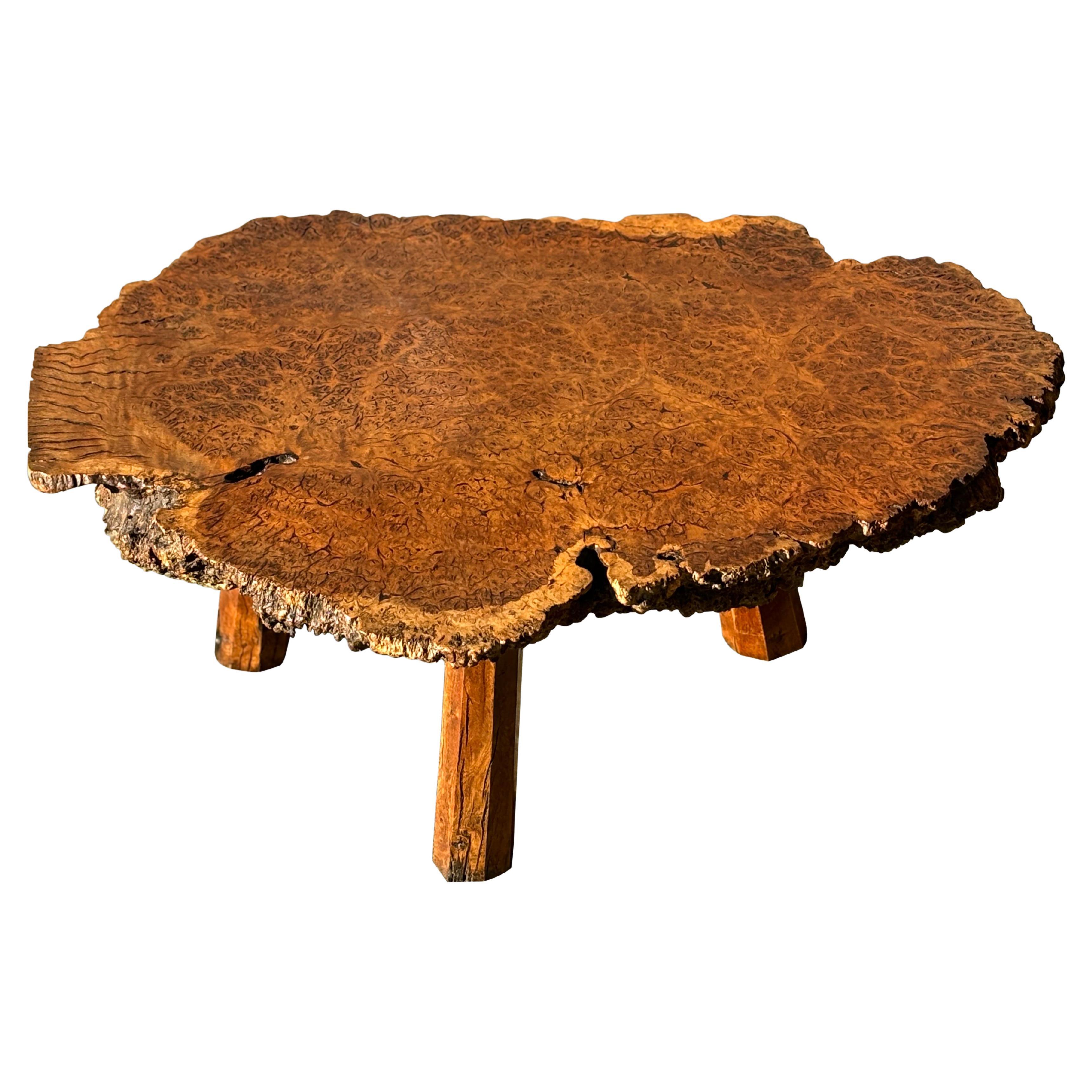 19th Century Victorian Period Pollard Oak Chunky Coffee Table For Sale