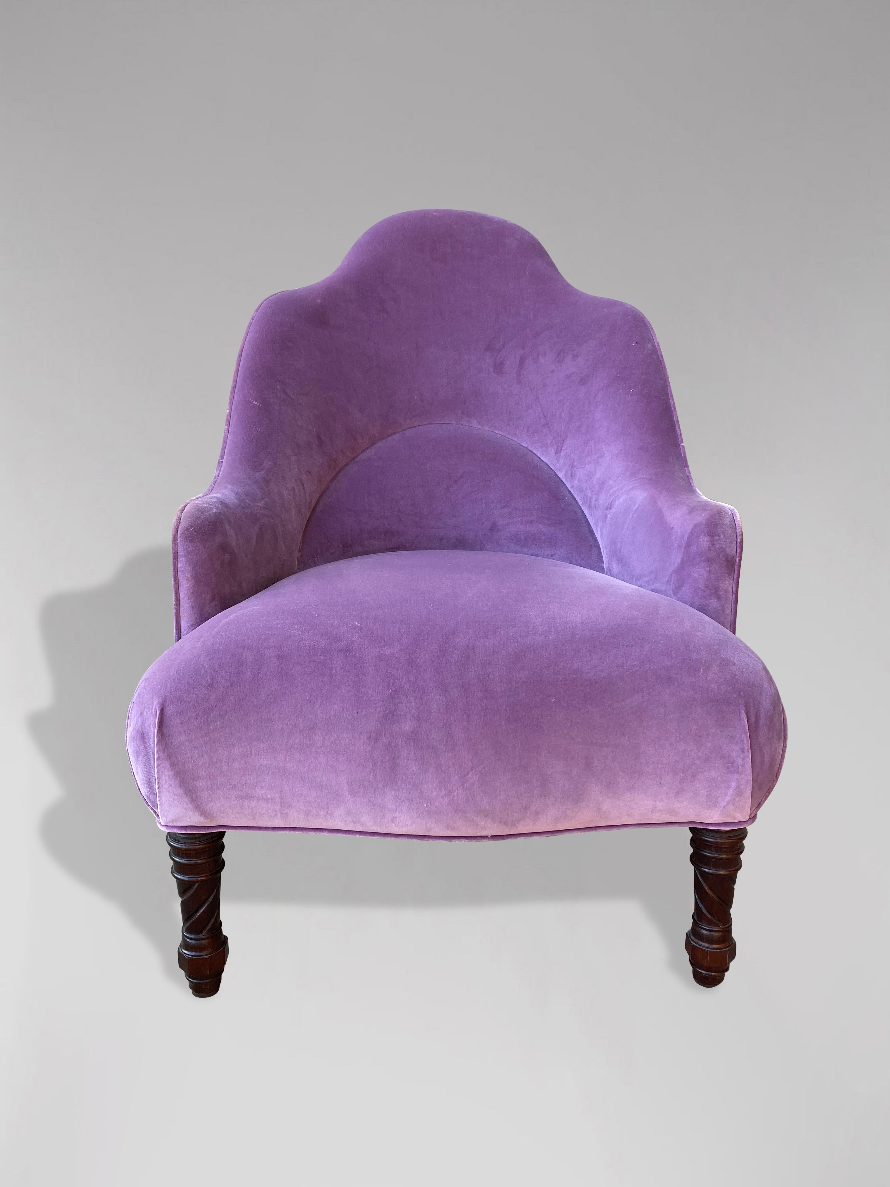 Wannenförmiger Sessel aus der viktorianischen Zeit des 19. (Britisch) im Angebot