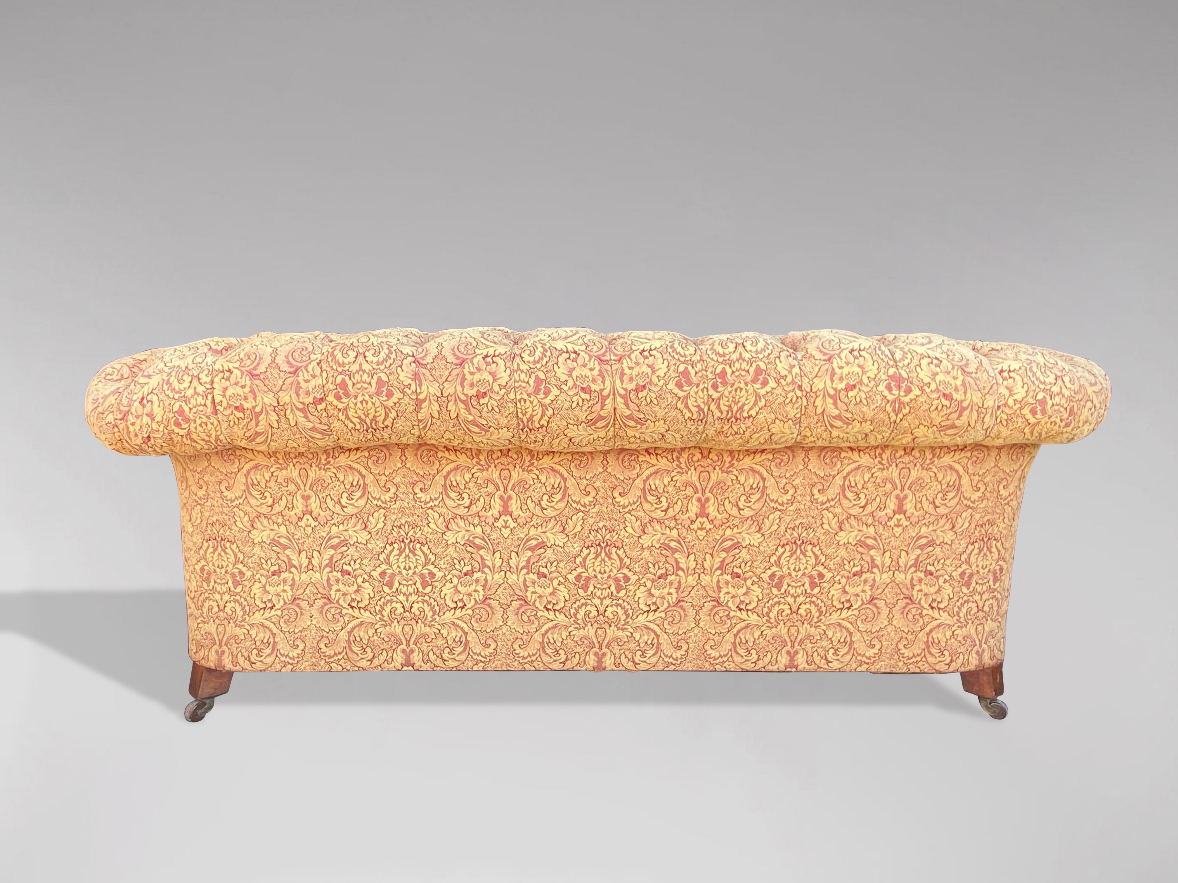 British 19th Century Victorian Period Upholstered Chesterfield Sofa