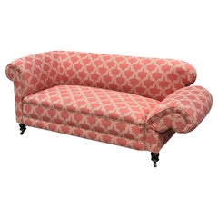 19th Century Victorian Period Upholstered Drop-End Chesterfield Sofa