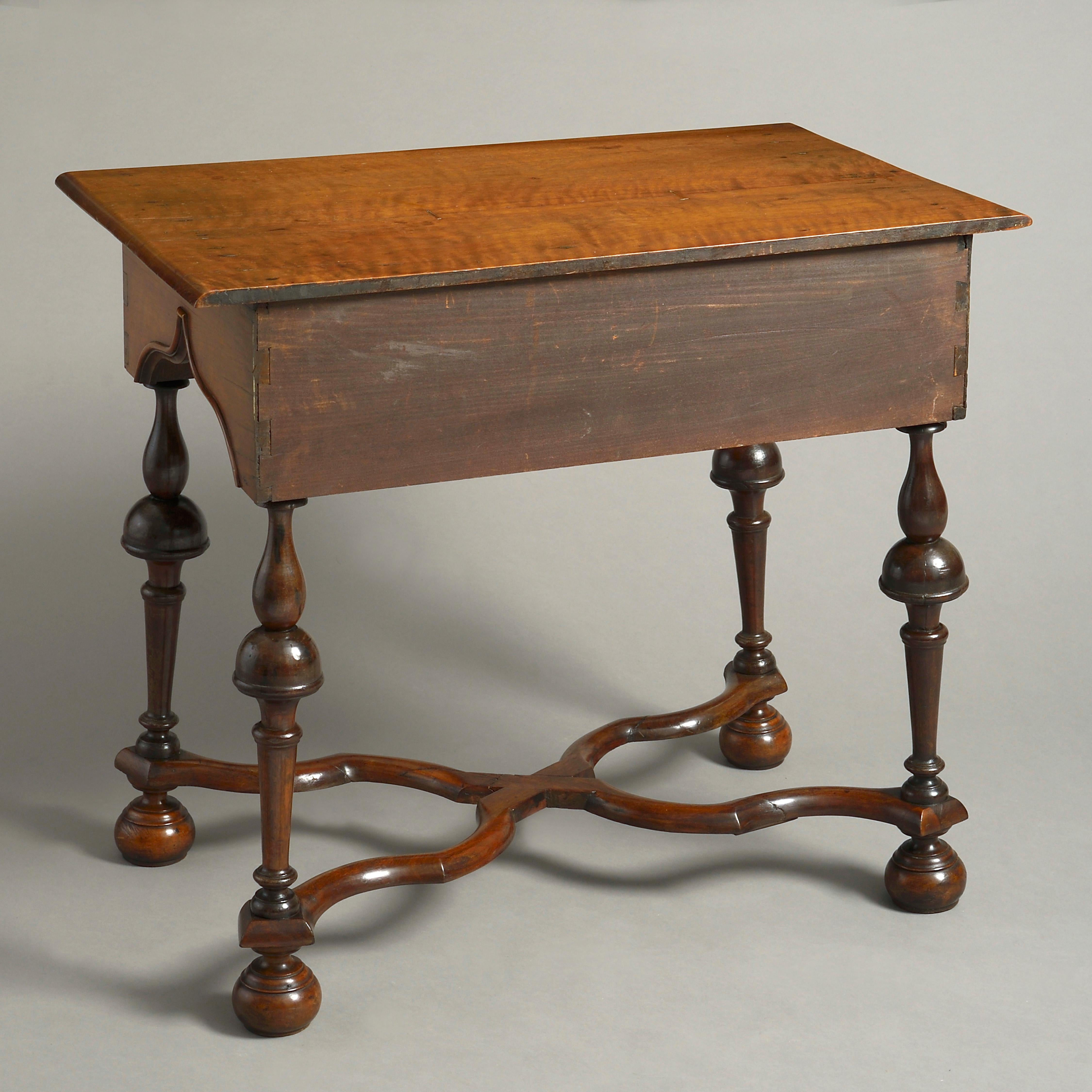 Baroque 19th Century Victorian Period Walnut Side Table in the Charles II Style