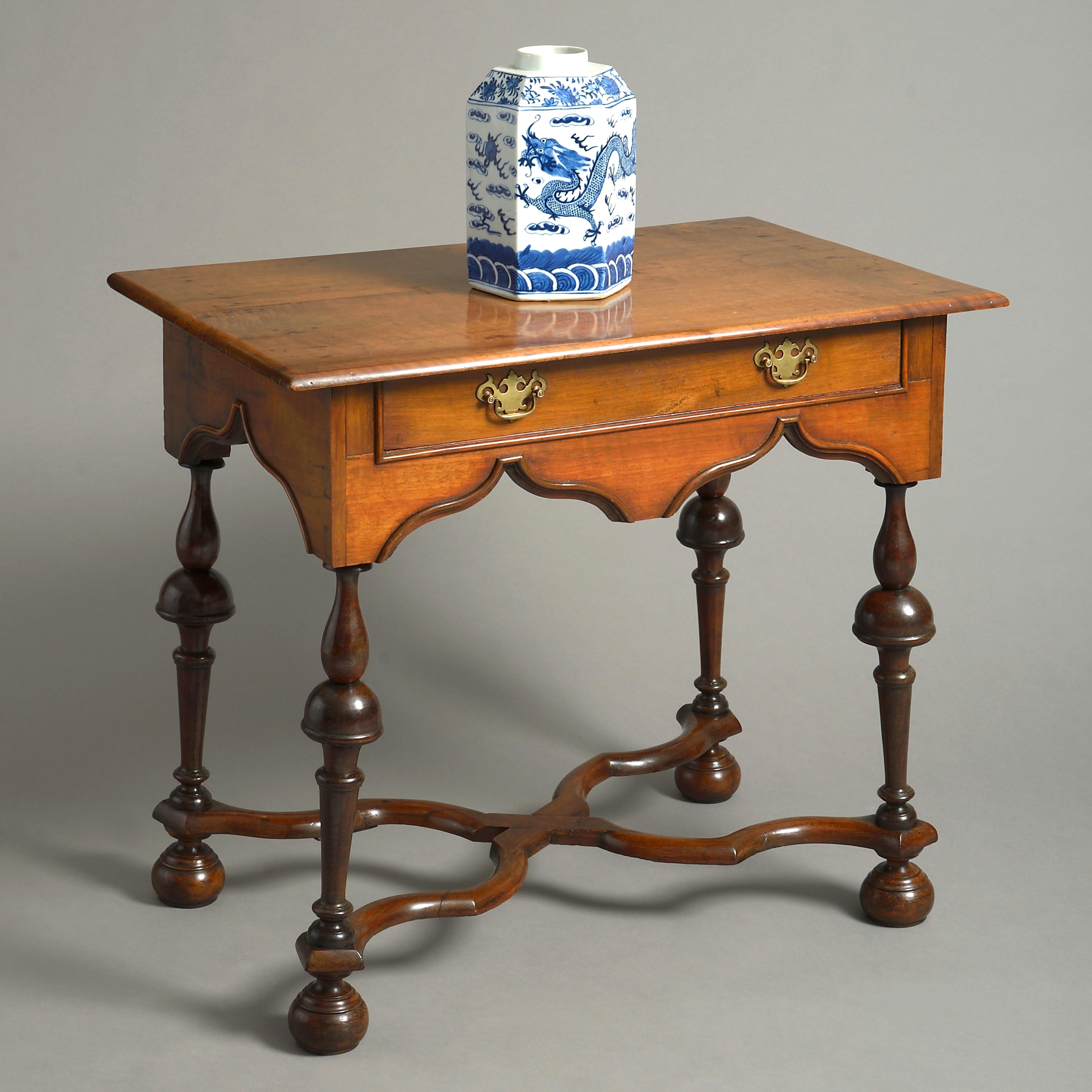 British 19th Century Victorian Period Walnut Side Table in the Charles II Style