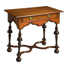 19th Century Victorian Period Walnut Side Table in the Charles II Style