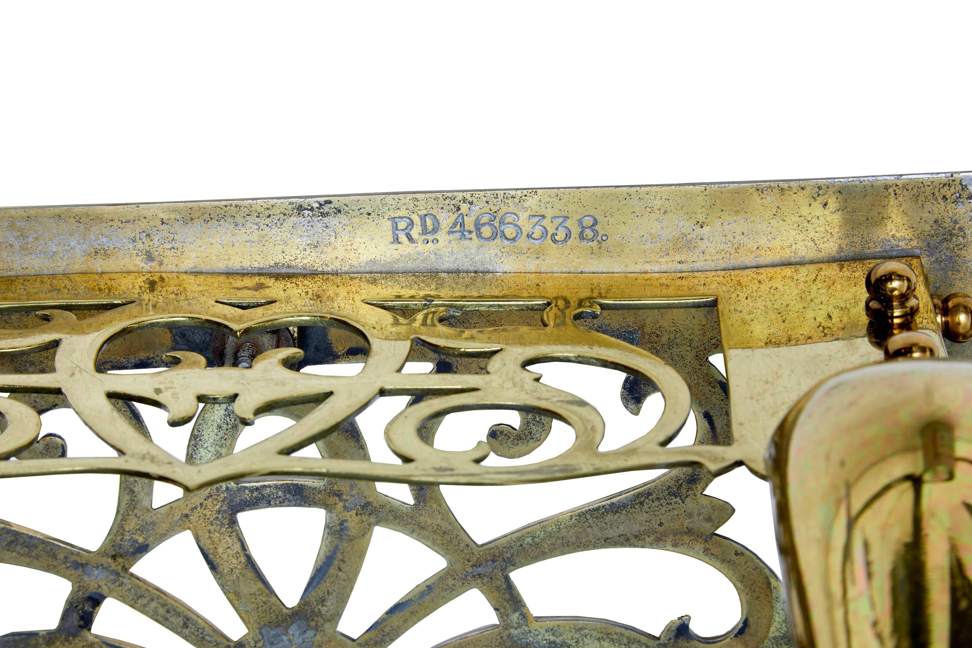 19th Century Victorian Pierced Brass Trivet Footman at 1stDibs what