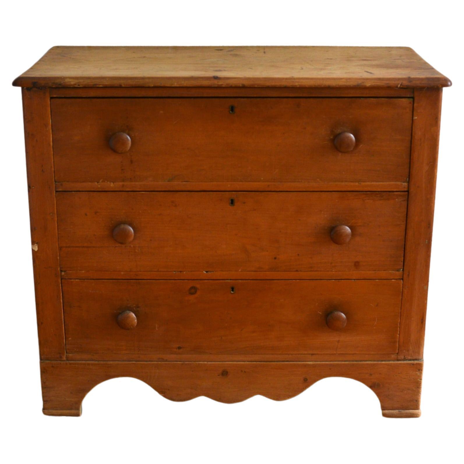 19th Century Victorian Pine Chest of Drawers