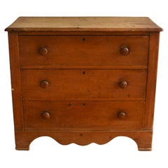 Antique 19th Century Victorian Pine Chest of Drawers
