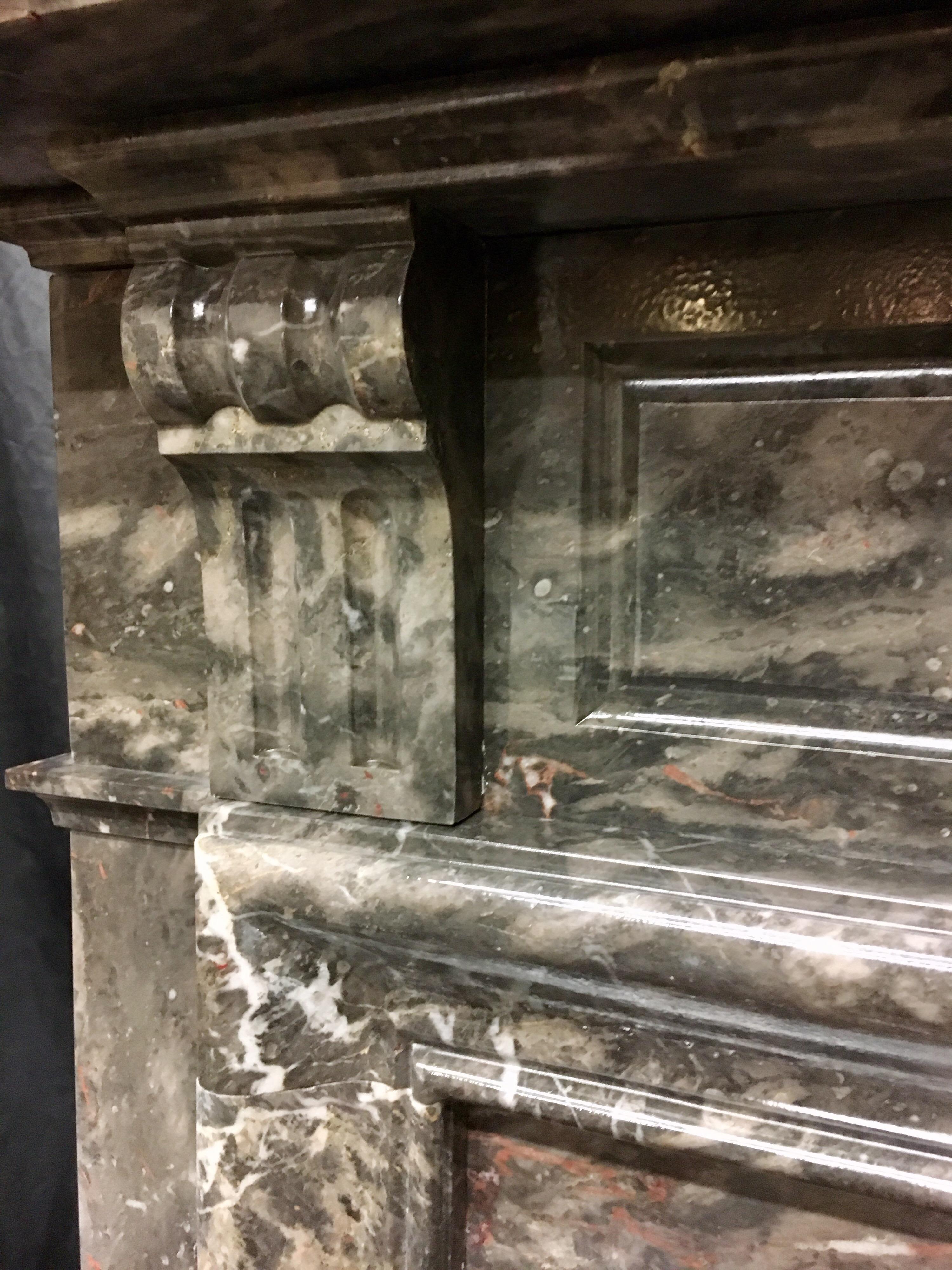 English  19th Century Victorian Rare Ashburton Marble Fireplace Surround For Sale