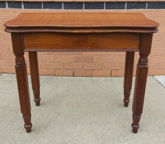 19th Century Victorian Rococo Style Walnut Serpentine Fold-Top Tea Table