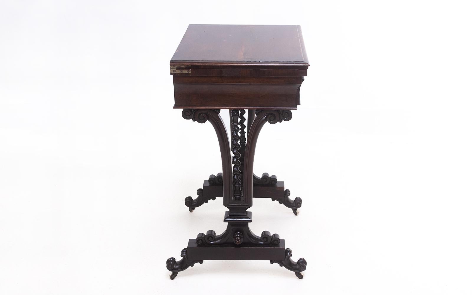 19th Century Victorian Rosewood Chess Table In Good Condition In STOKE ON TRENT, GB
