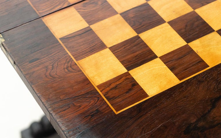 19th Century Victorian Rosewood Chess Table For Sale 4
