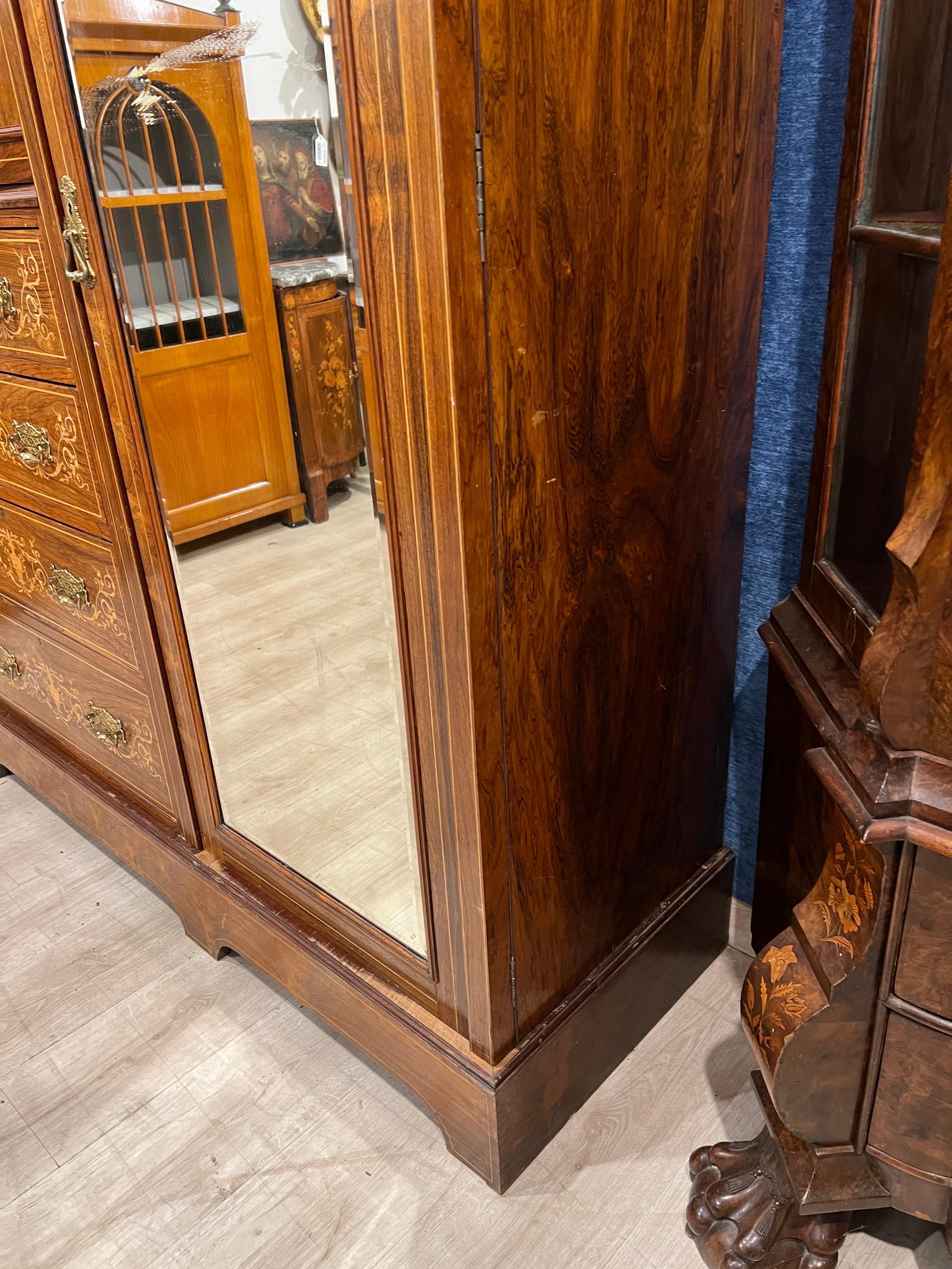 19th Century Victorian Rosewood Inlaid Wardrobes Maple&Co 1860  For Sale 13