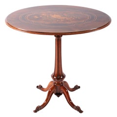 Used 19th Century Victorian Rosewood Marquetry  Inlaid Table by John Taylor Edinburgh