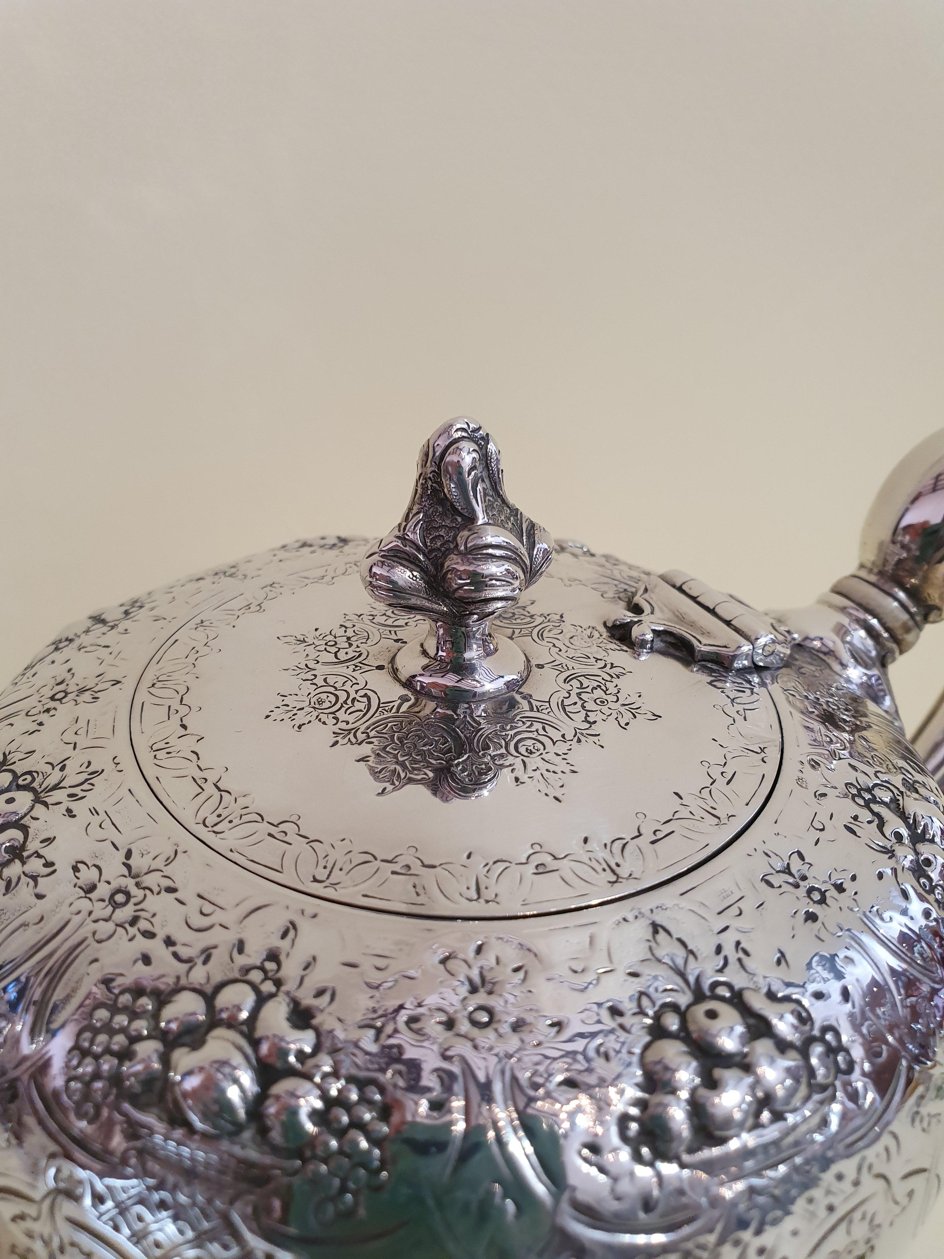 victorian silver teapot