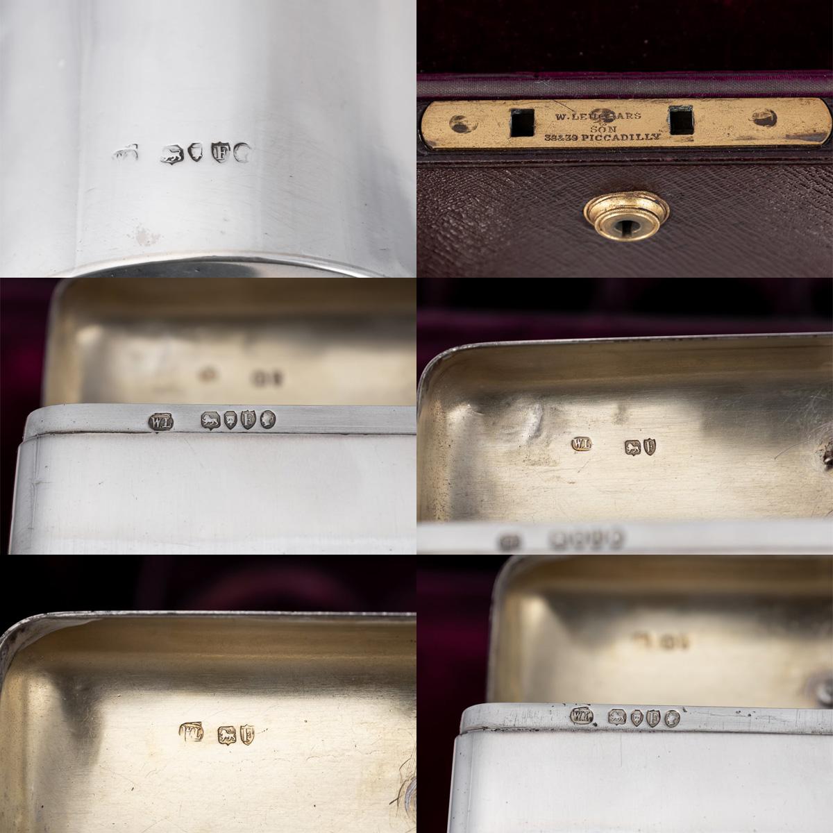 Astuccio da viaggio per gentiluomini in argento del XIX secolo, William Leuchars c.C. in vendita 14