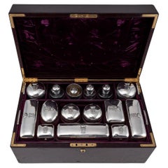 19th Century Victorian Silver Gentleman's Vanity Case, William Leuchars c.1881
