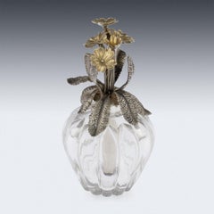 19th Century Victorian Silver Gilt Scent Bottle Atomiser, London, circa 1884