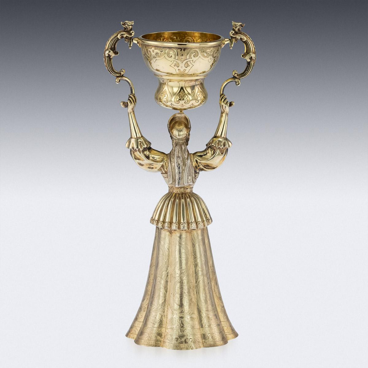 English 19th Century Victorian Silver-Gilt Wager Cup, London, circa 1862