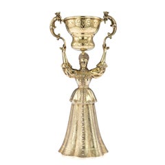 19th Century Victorian Silver-Gilt Wager Cup, London, circa 1862