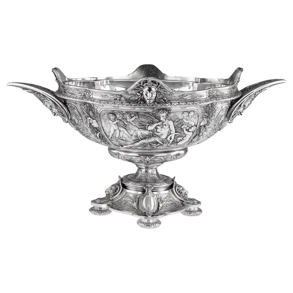 19th Century Victorian Silver Plate Centerpiece Bowl, Elkington, circa 1885