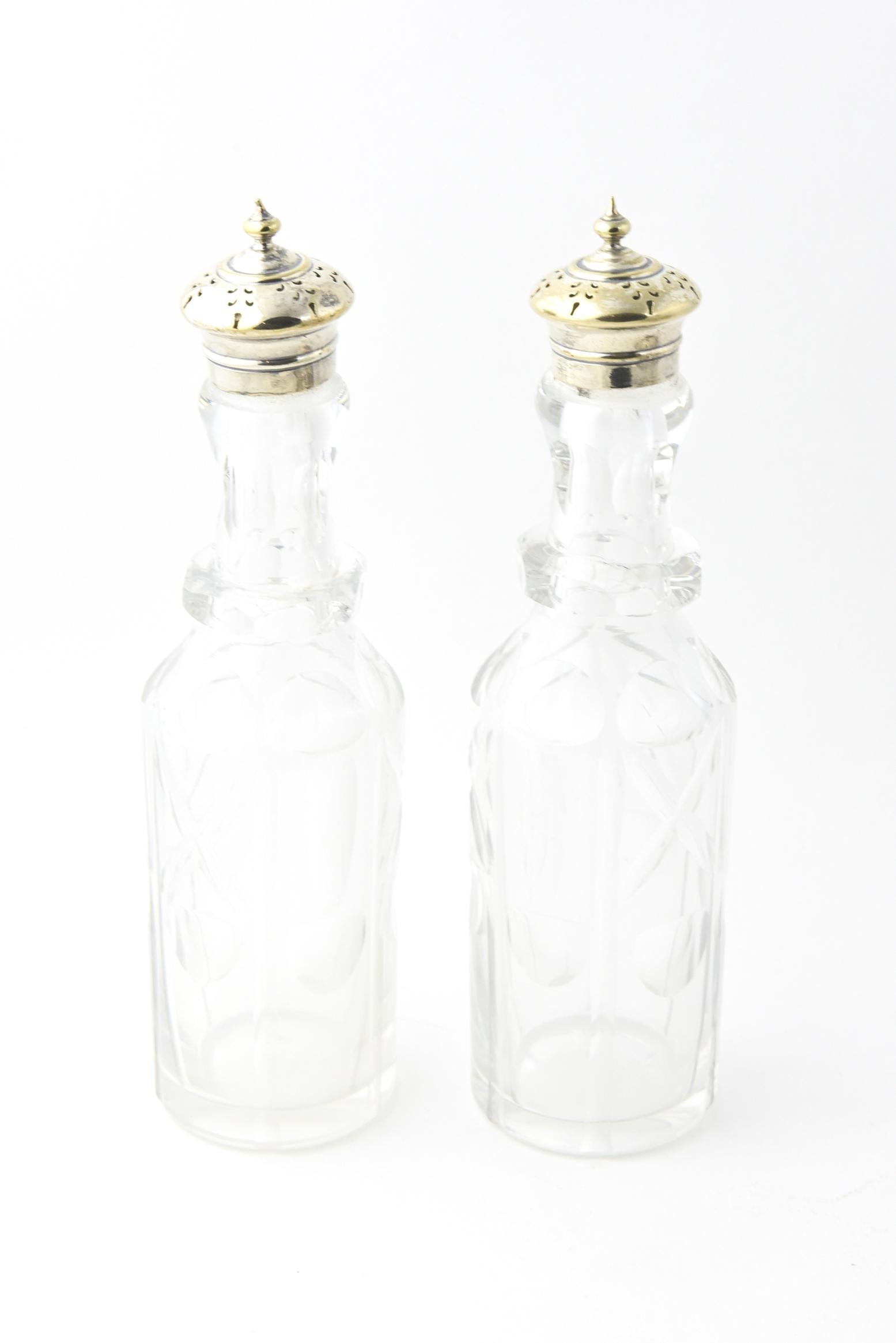19th Century Victorian Silver-Plate and Crystal Bottle Castor Set of 6 Pieces 1