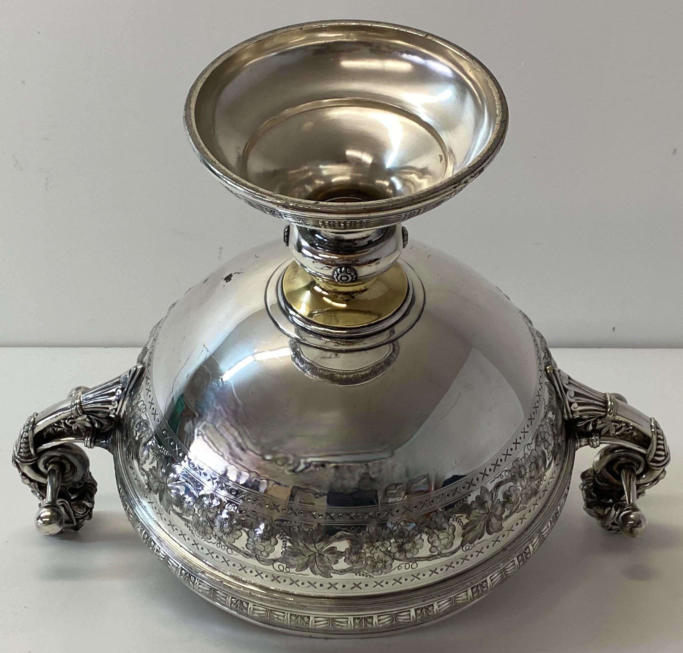 19th Century Victorian Silver Plate Punch Bowl For Sale 5