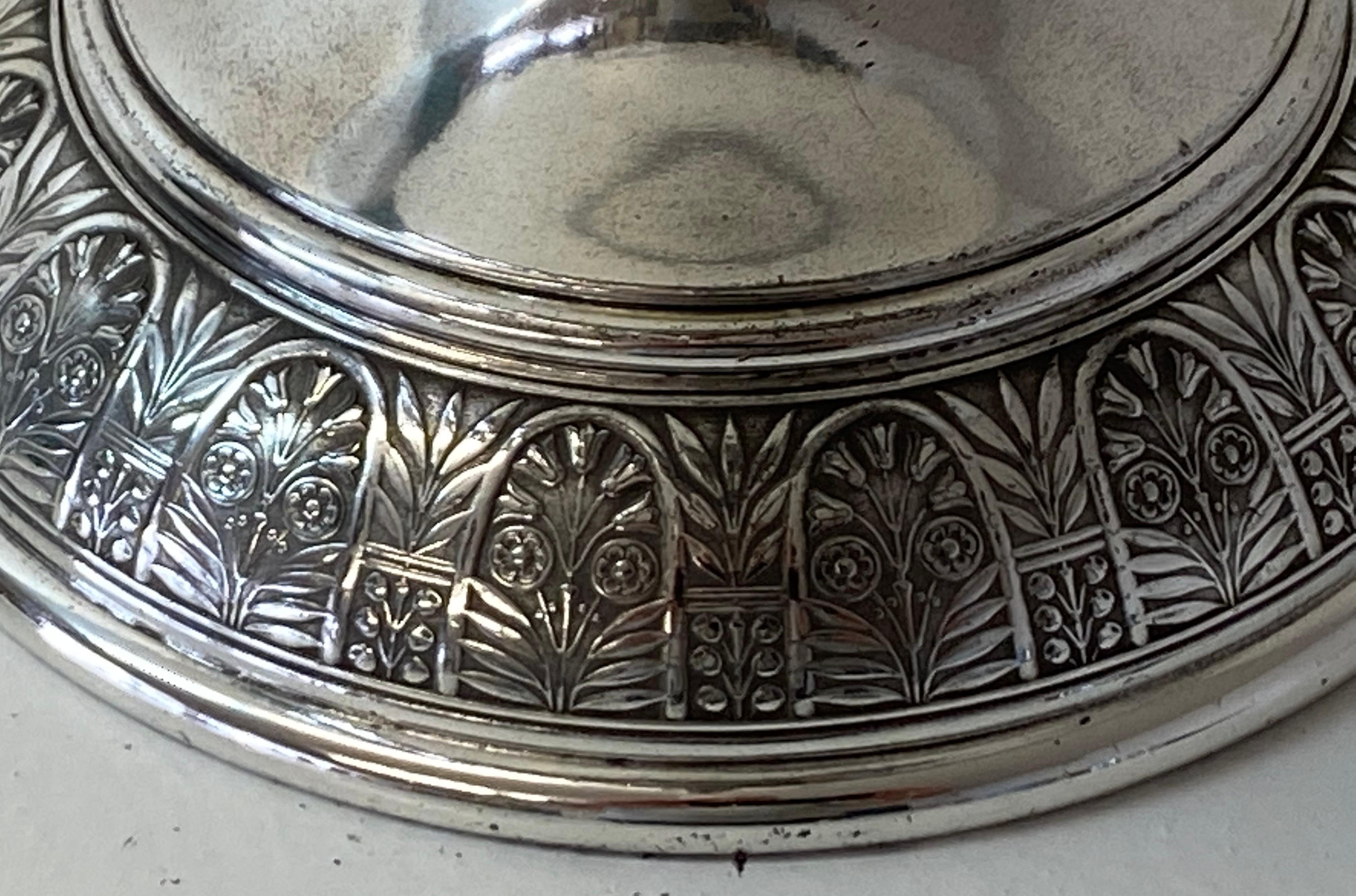 Silvered 19th Century Victorian Silver Plate Punch Bowl For Sale