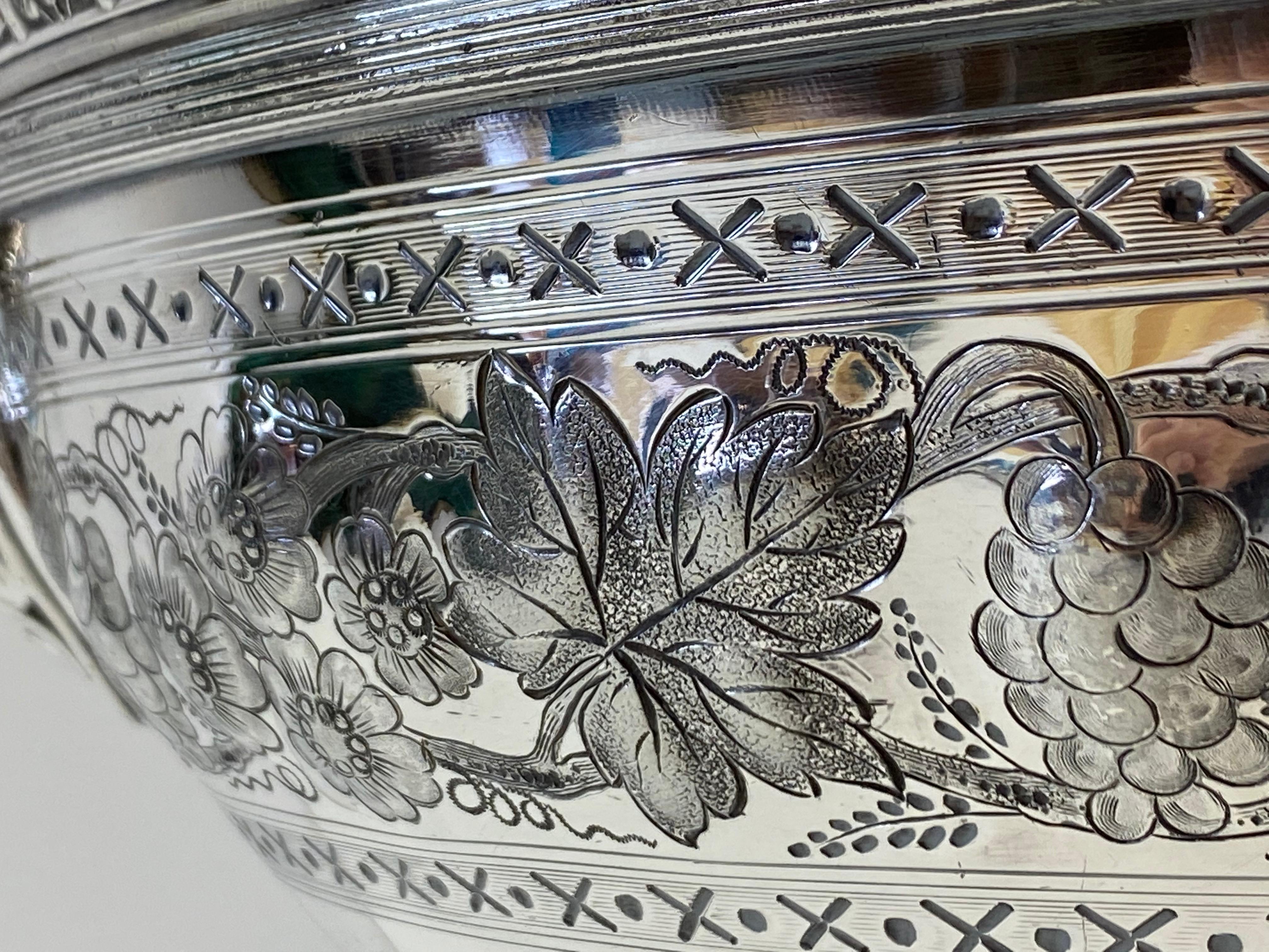 19th Century Victorian Silver Plate Punch Bowl For Sale 1