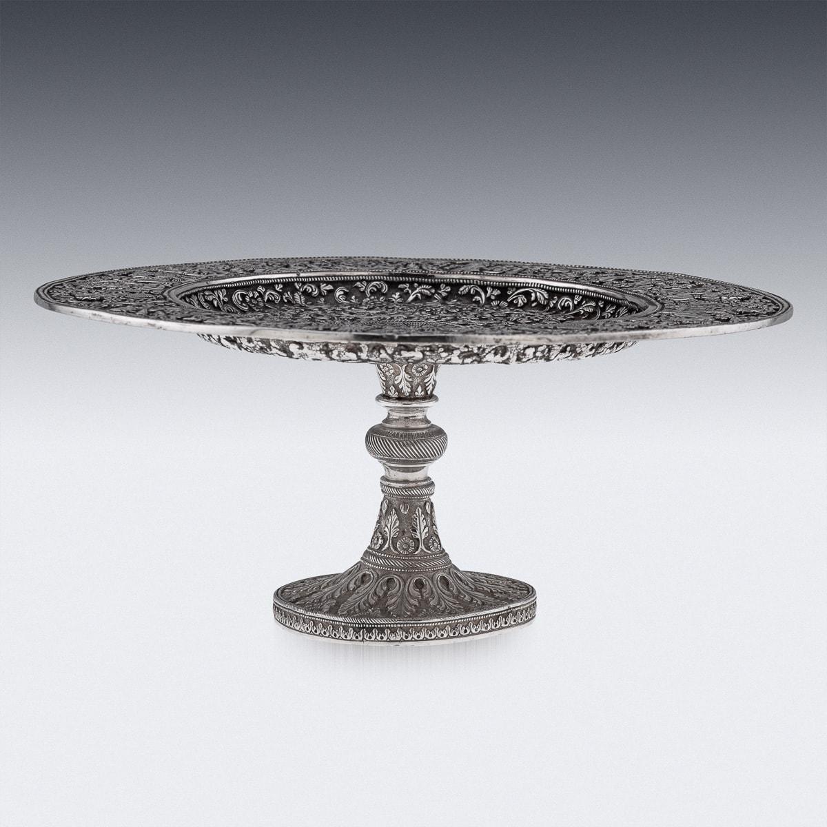 British 19th Century Victorian Silver Plated 'Indian Kutch Tazza', Elkington c.1869