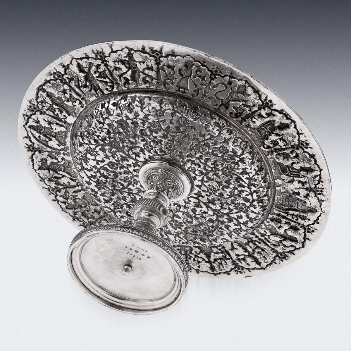 19th Century Victorian Silver Plated 'Indian Kutch Tazza', Elkington c.1869 In Good Condition In Royal Tunbridge Wells, Kent