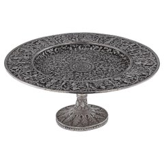 19th Century Victorian Silver Plated 'Indian Kutch Tazza', Elkington c.1869