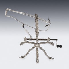 19th Century Victorian Silver Plated Mechanical Wine Pourer, c.1880