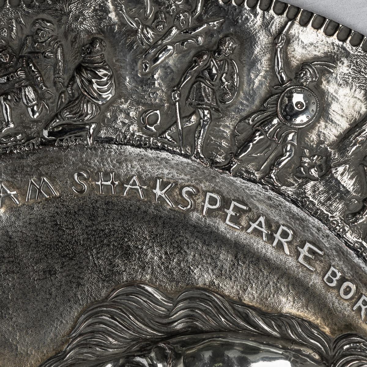 19th Century Victorian Silver Plated Shakespeare Charger, Elkington c.1850 For Sale 6