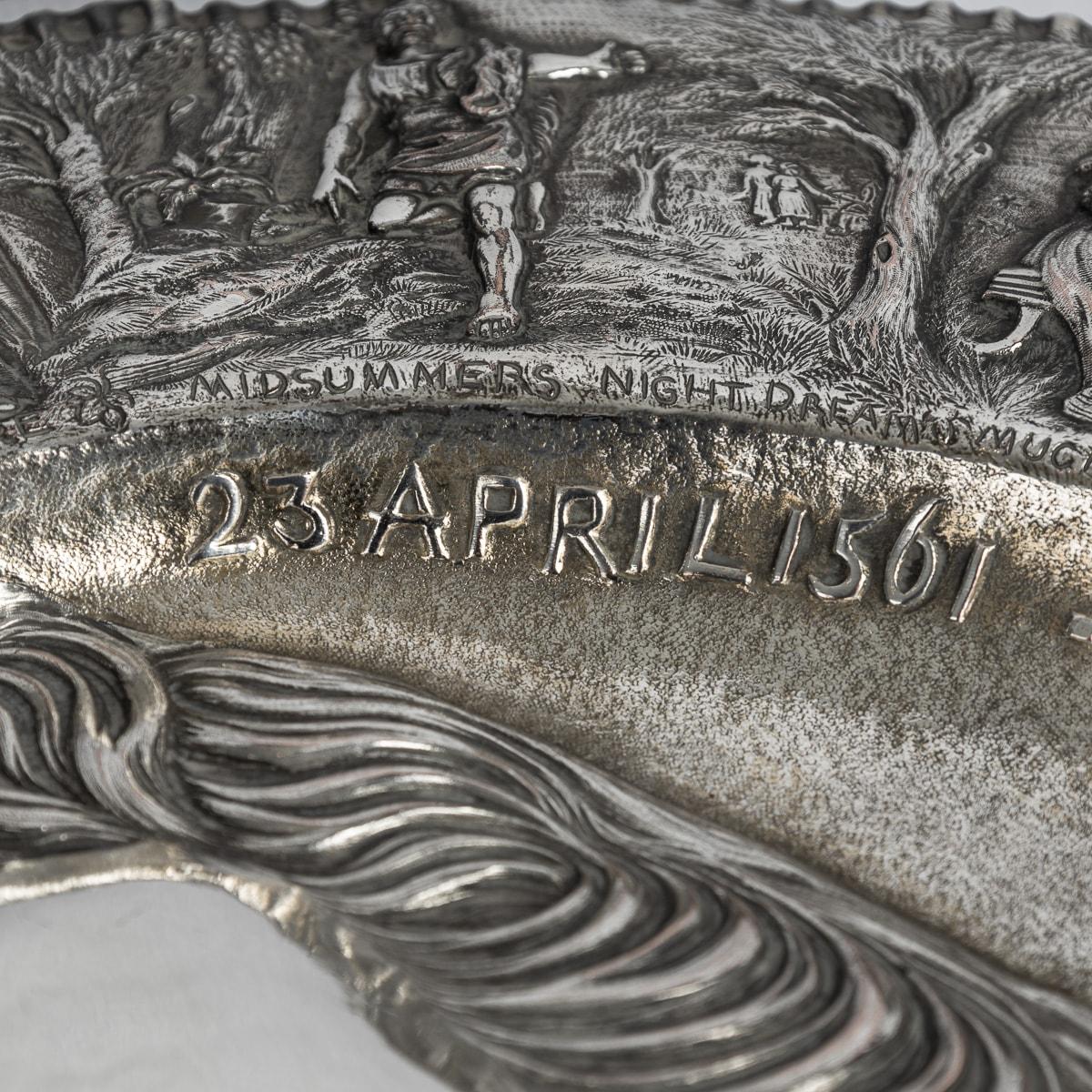 19th Century Victorian Silver Plated Shakespeare Charger, Elkington c.1850 For Sale 8