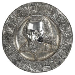 19th Century Victorian Silver Plated Shakespeare Charger, Elkington c.1850