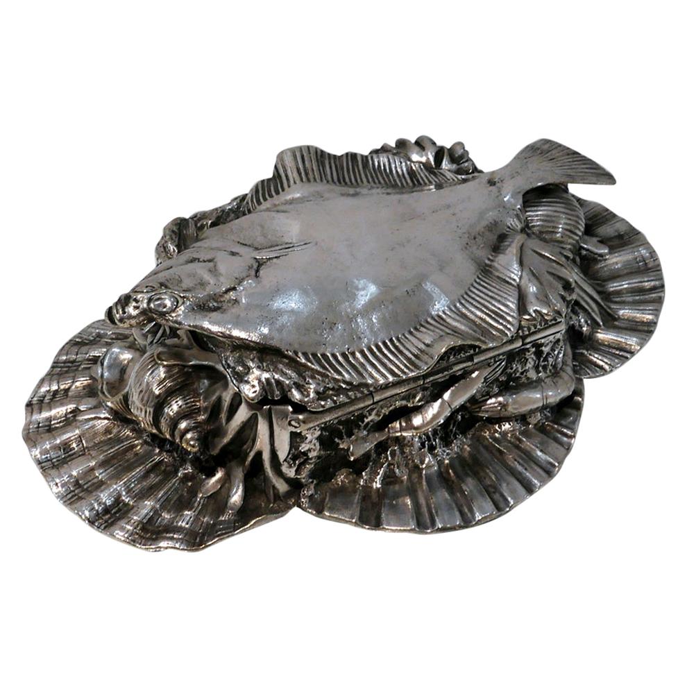 19th Century Victorian Silverplate Sardine Dish circa 1870 Richard Hodd &Sons For Sale