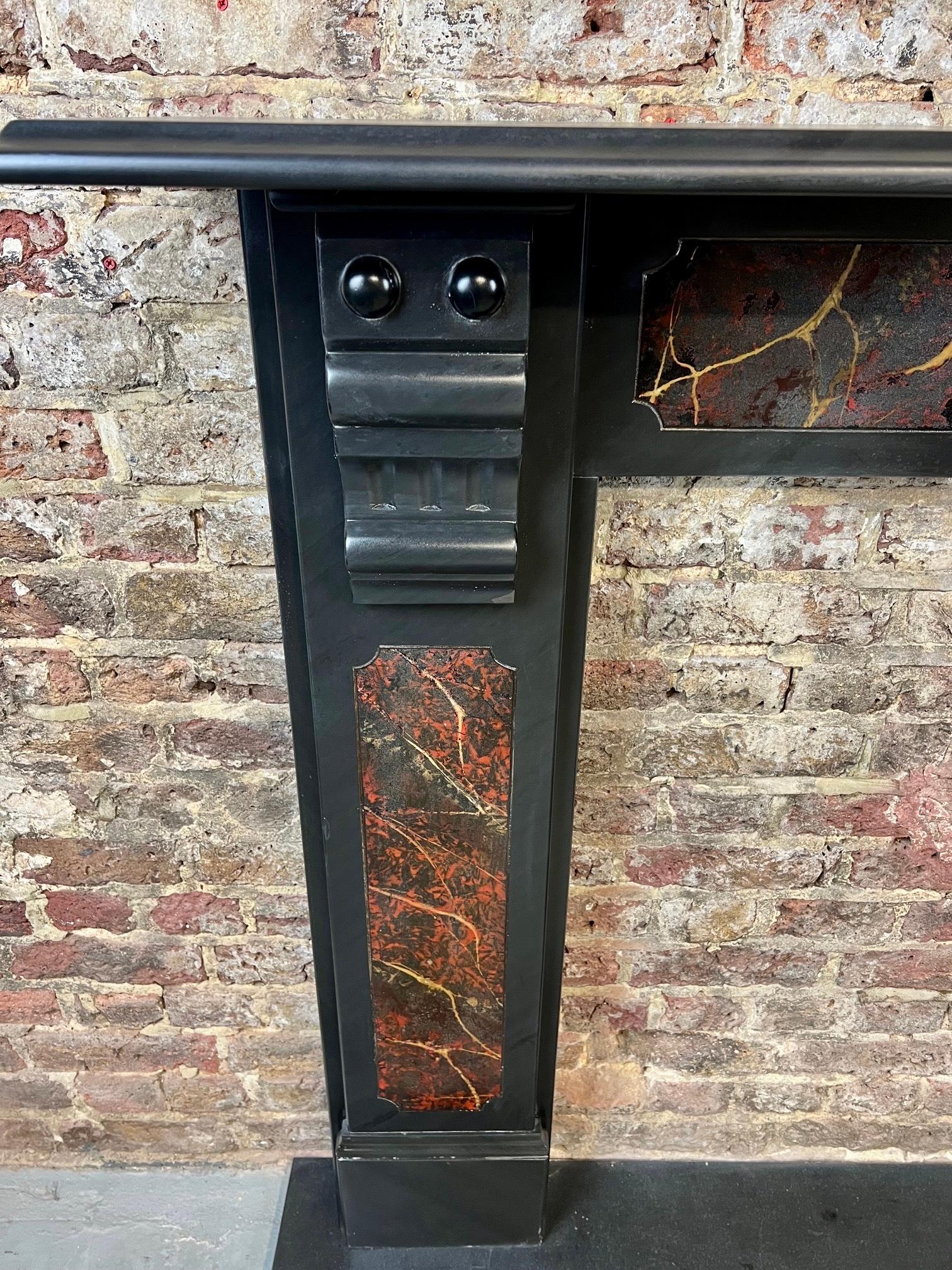 19th Century Victorian Slate Fireplace Mantlepiece 8